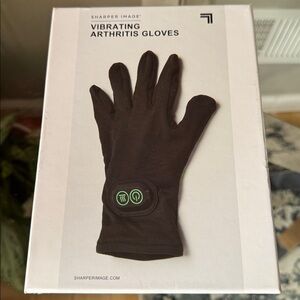 Sharper Image Black Vibrating Arthritis Glove with Green Control Buttons